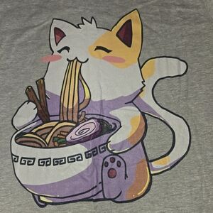 Gray Cat Graphic T-Shirt